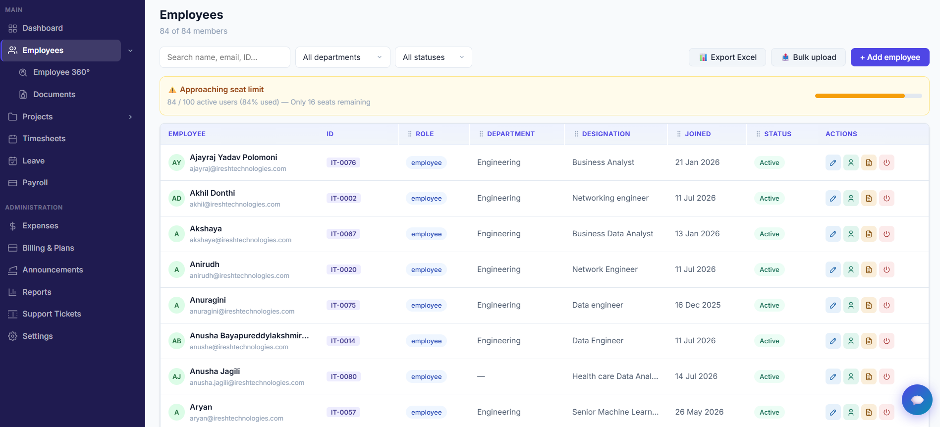 People Data & Analytics screenshot
